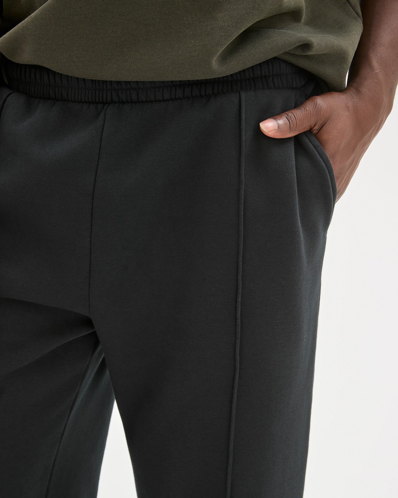 Commons Australian Cotton Blend Loose Fit Uncuffed Trackpants - Washed Black 5 of 5