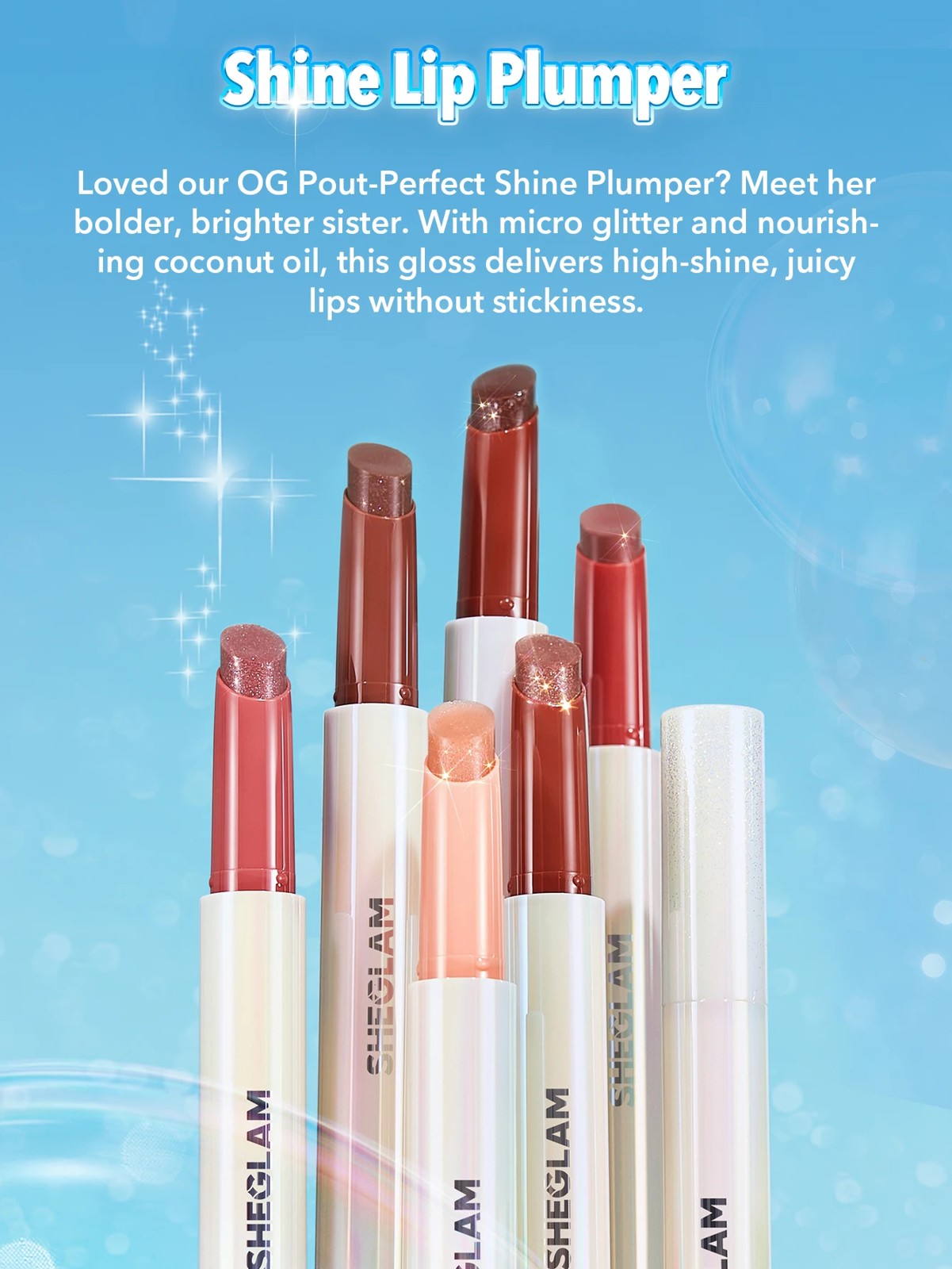 SHEGLAM Pout-Perfect Shimmer Lip Plumper - Sepia Kiss 5 of 5