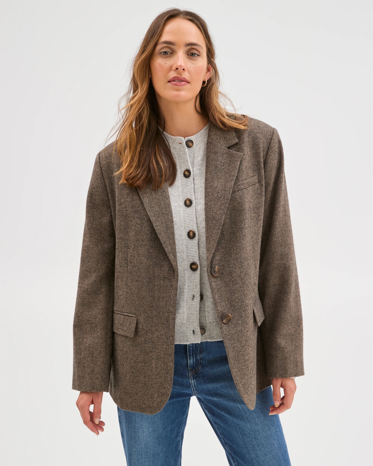 Oversized Tweed Blazer 3 of 5