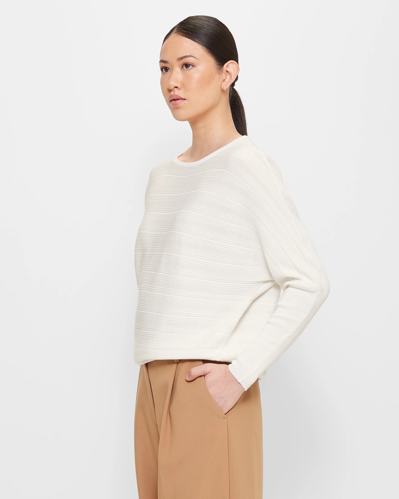 Dolman Sleeve Knit Jumper - Preview - Cloud Dancer | Target Australia