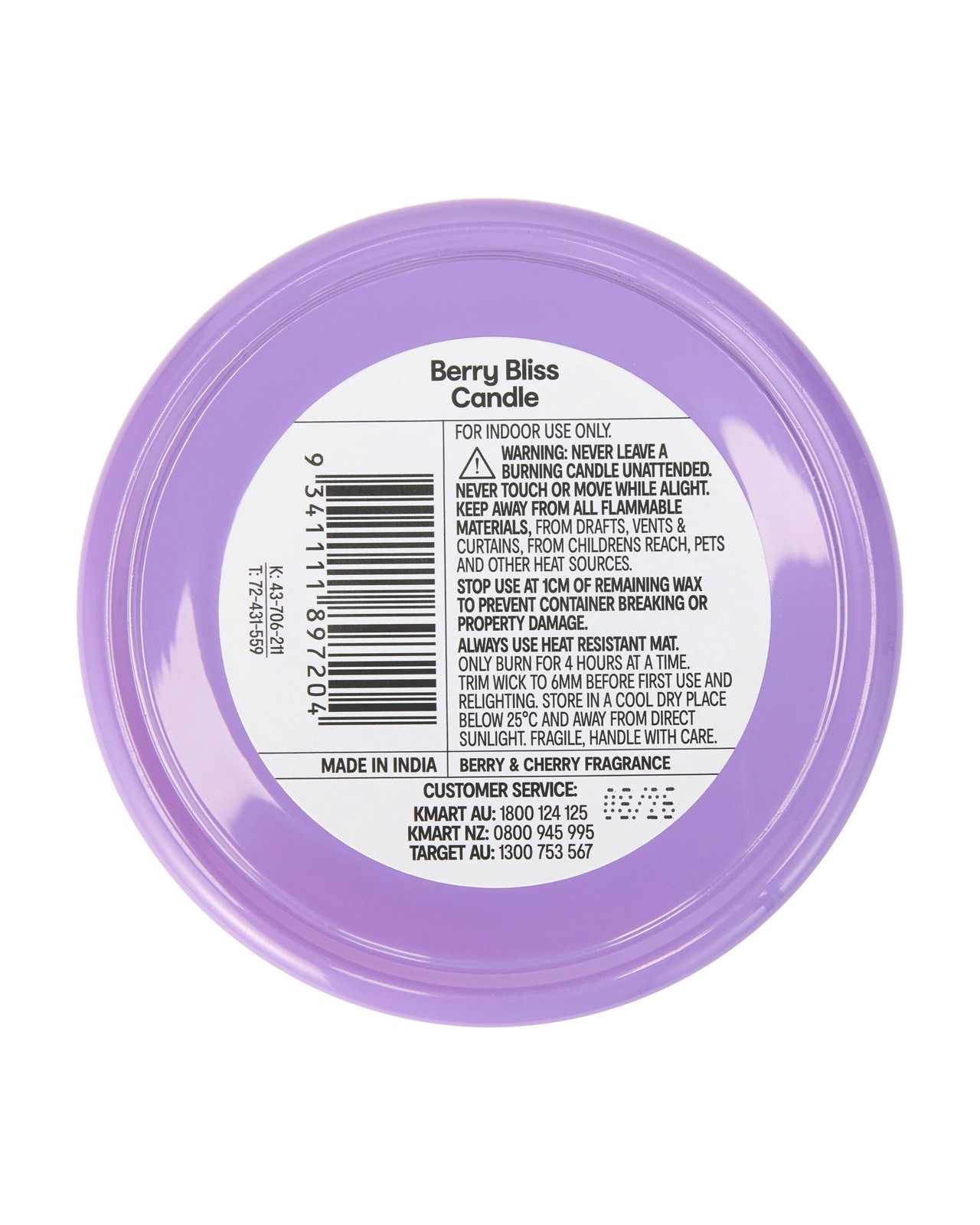 Anko Berry Bliss Scented Candle 6 of 6