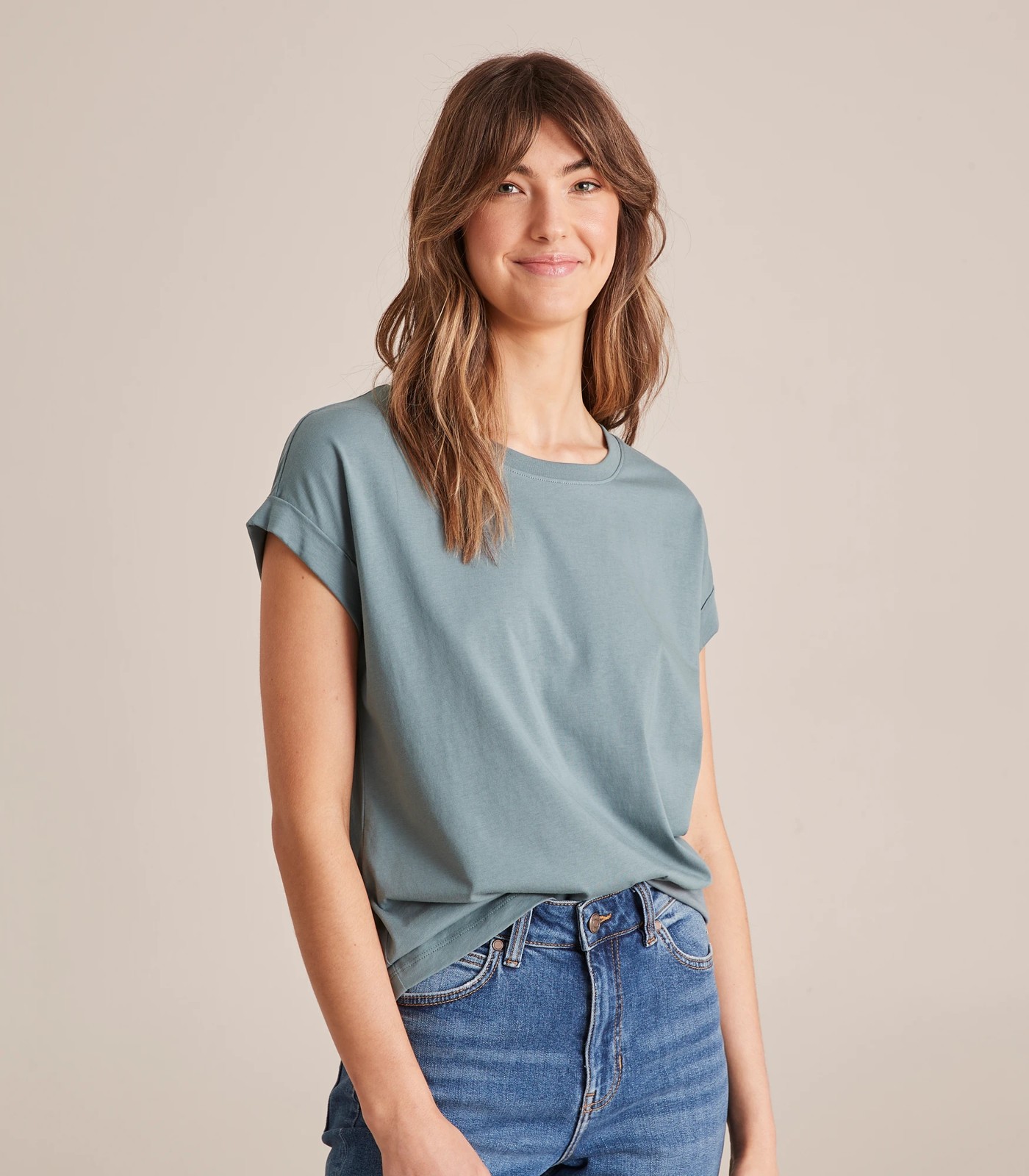 Supima Roll Cuff T-Shirt 2 of 6