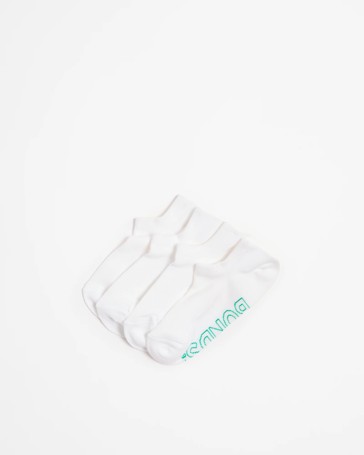 Bonds 4 Pack Logo Lightweight No Show Socks