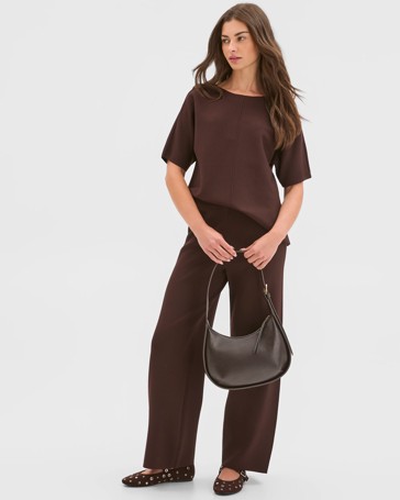 Petites Crepe Knit Pants