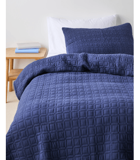Ayden Cotton Quilted Coverlet Set - SB/DB