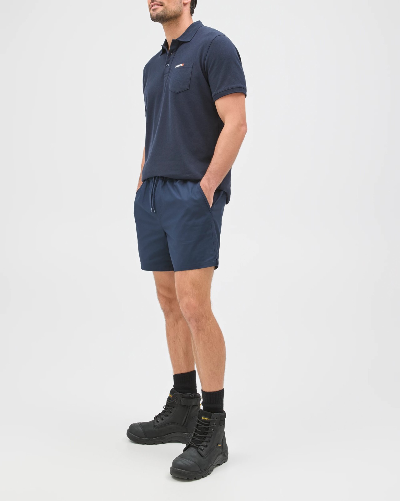 Graphite Performance Elastic Waist Work Shorts - Navy Blue 2 of 5