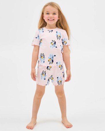 Bluey Australian Cotton Younger Girls Short Pyjama Set