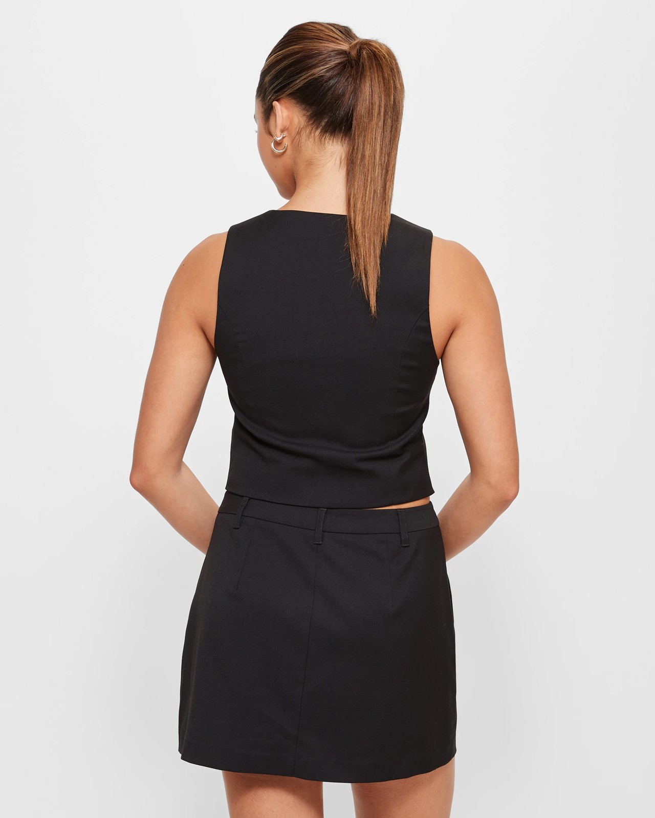 Tailored Mini Skirt - Lily Loves - Black