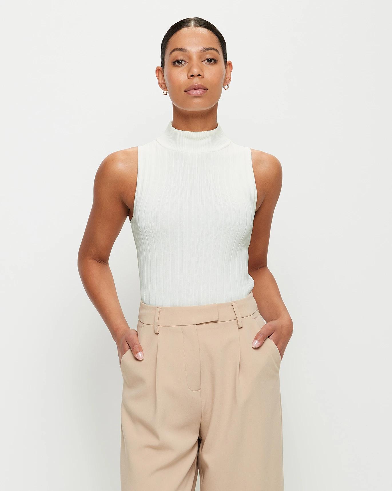 Mock Neck Rib Knit Top - Preview | Target Australia