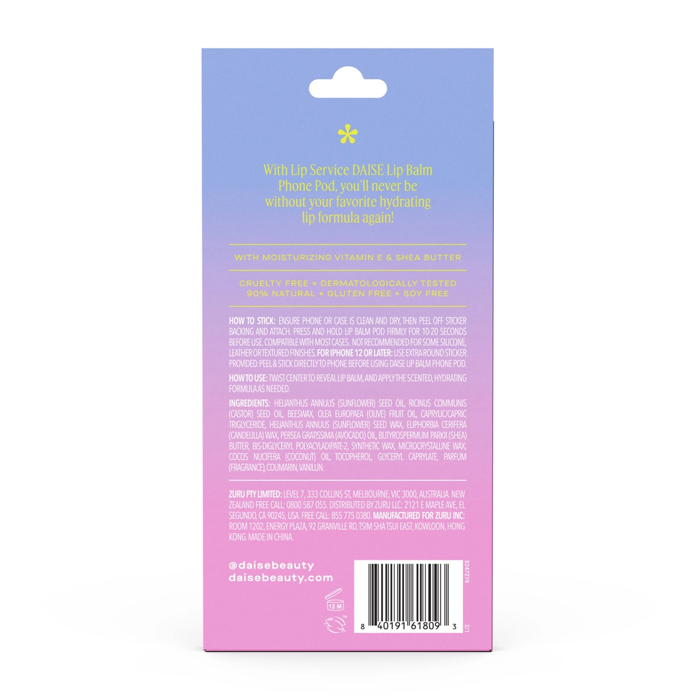 DAISE Lip Service Lip Balm Phone Pod 1.7g - Very Vanilla 2 of 6