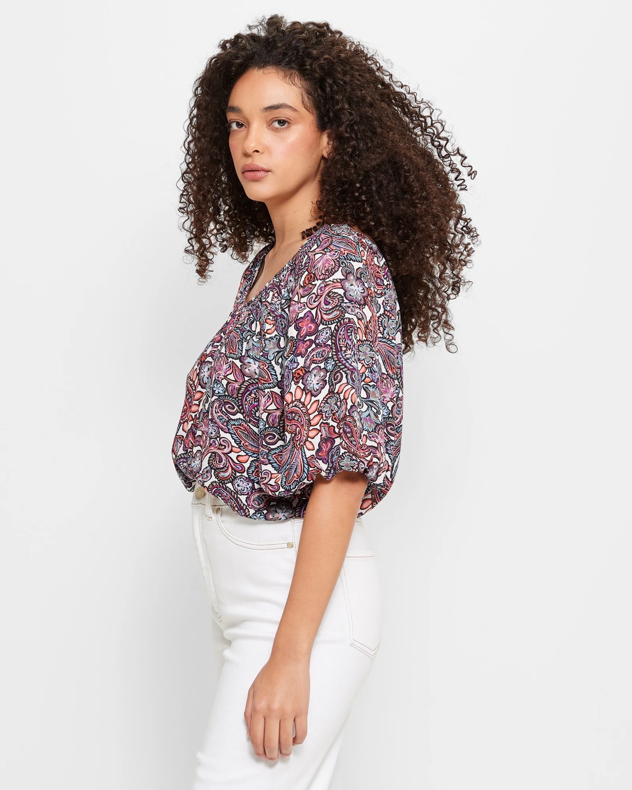 Crinkle Gathered Top 3 of 6