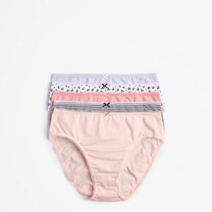 Women's Cotton/Elastane High Cut Briefs 5 Pack thumbnail 2