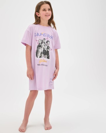Licensed KPop Demon Hunters Older Girls Short Sleeve Nightie