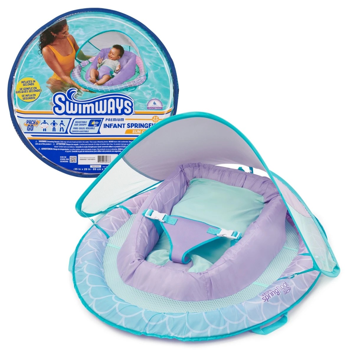 Swimways Premium Infant Spring Float Sun Canopy Assorted Target Australia