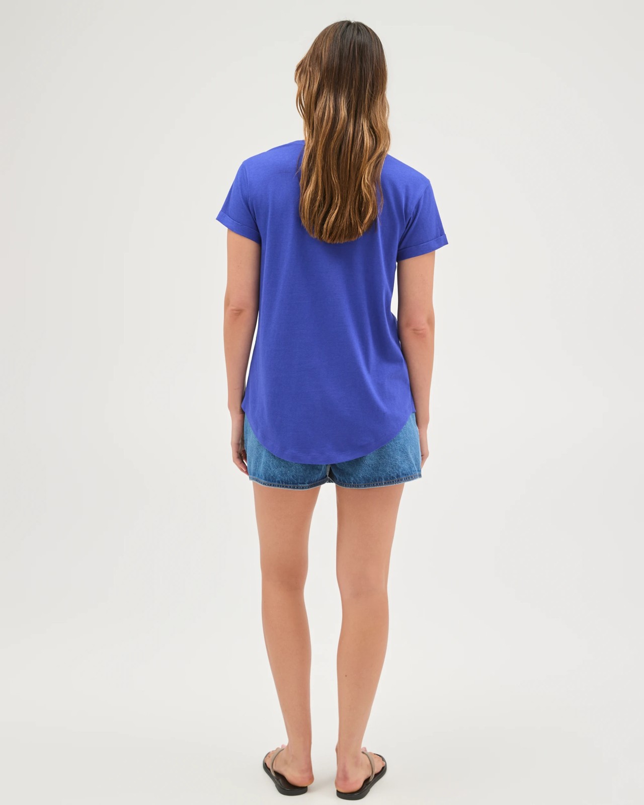 Relaxed Fit Crew Neck T-Shirt - Vivid Blue 6 of 6