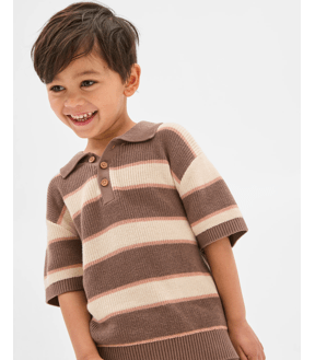 Australian Cotton Knit Polo and Short 2 Piece Set