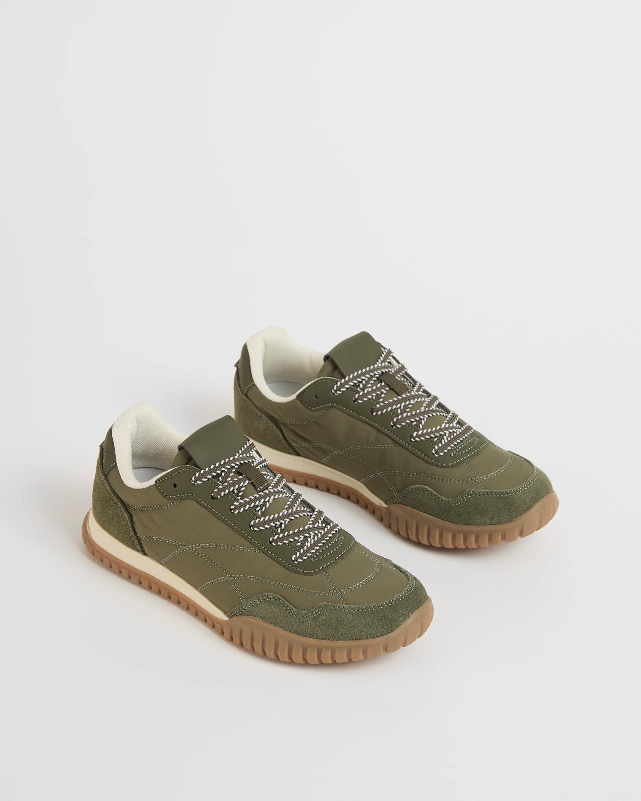 Nylon Retro Sneakers - Rita - Pine Green 2 of 3