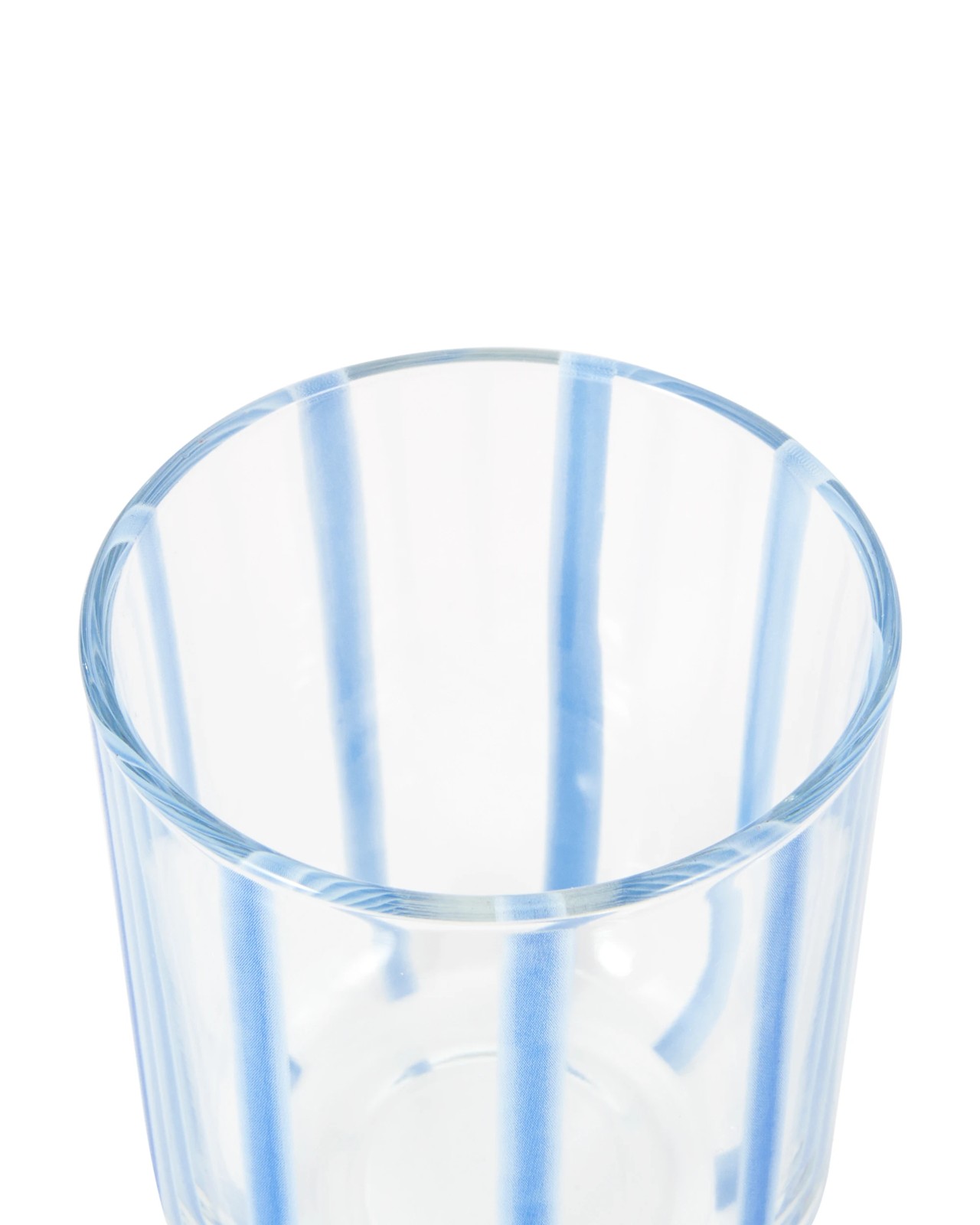 Anko 6 Blue Stripe Tumbler Glasses 3 of 4