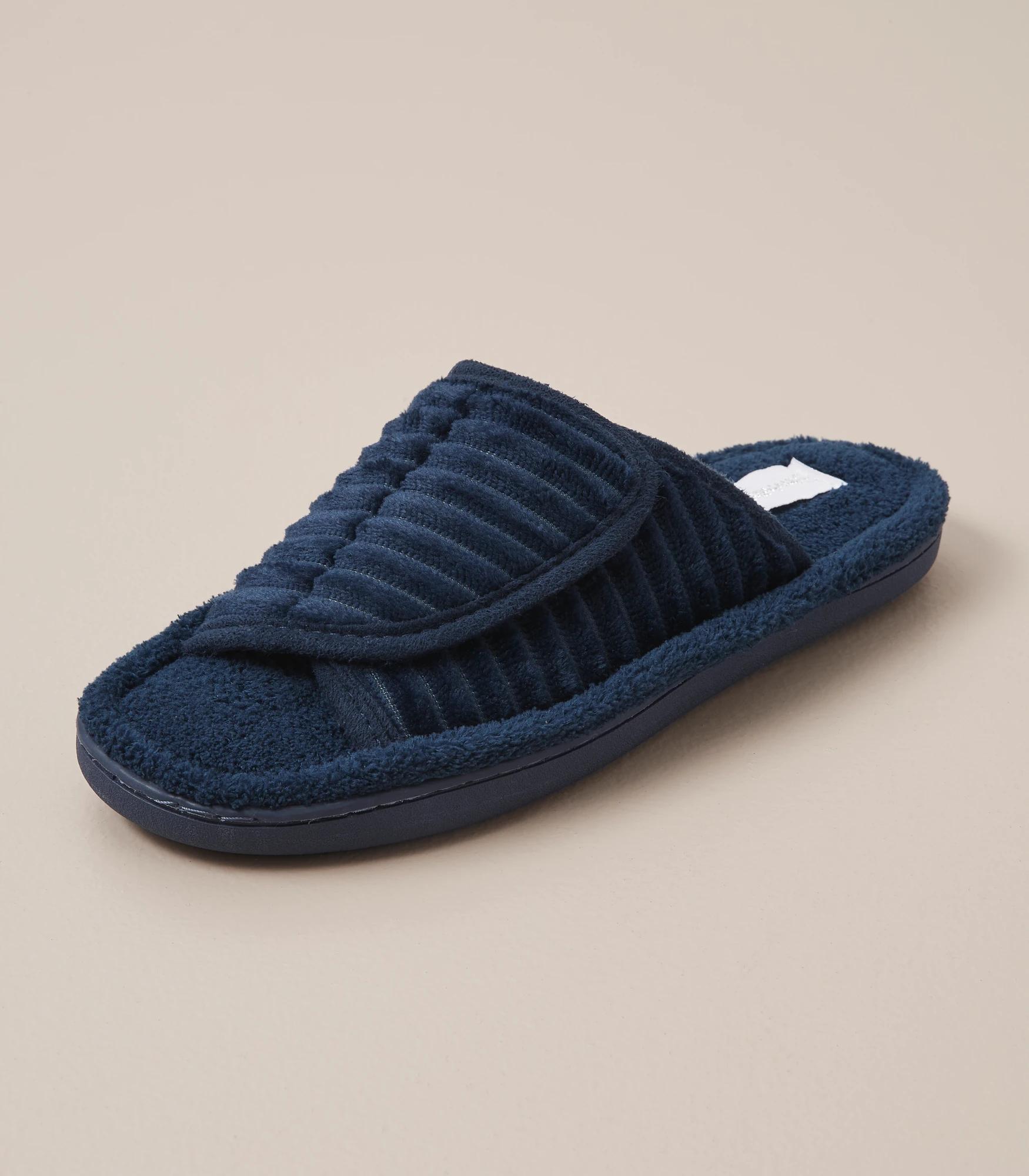 thumbnail image 2 of Mens House Slippers Suede Plush Scuff Slippers 2 of 9