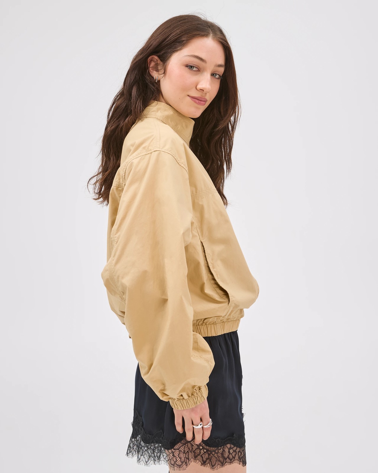 Lily Loves Australian Cotton Gathered Detail Jacket - Straw 5 of 5