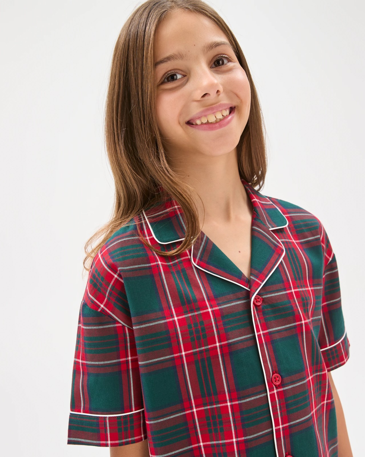 Family Matching Christmas Australian Cotton Older Kids Pyjama Set - Tartan 5 of 6