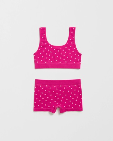 Maxx Older Girls Seamfree Crop Top & Shorties Set
