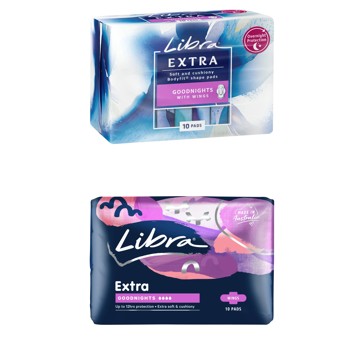 Libra Extra Goodnights Pads - 10 Pack