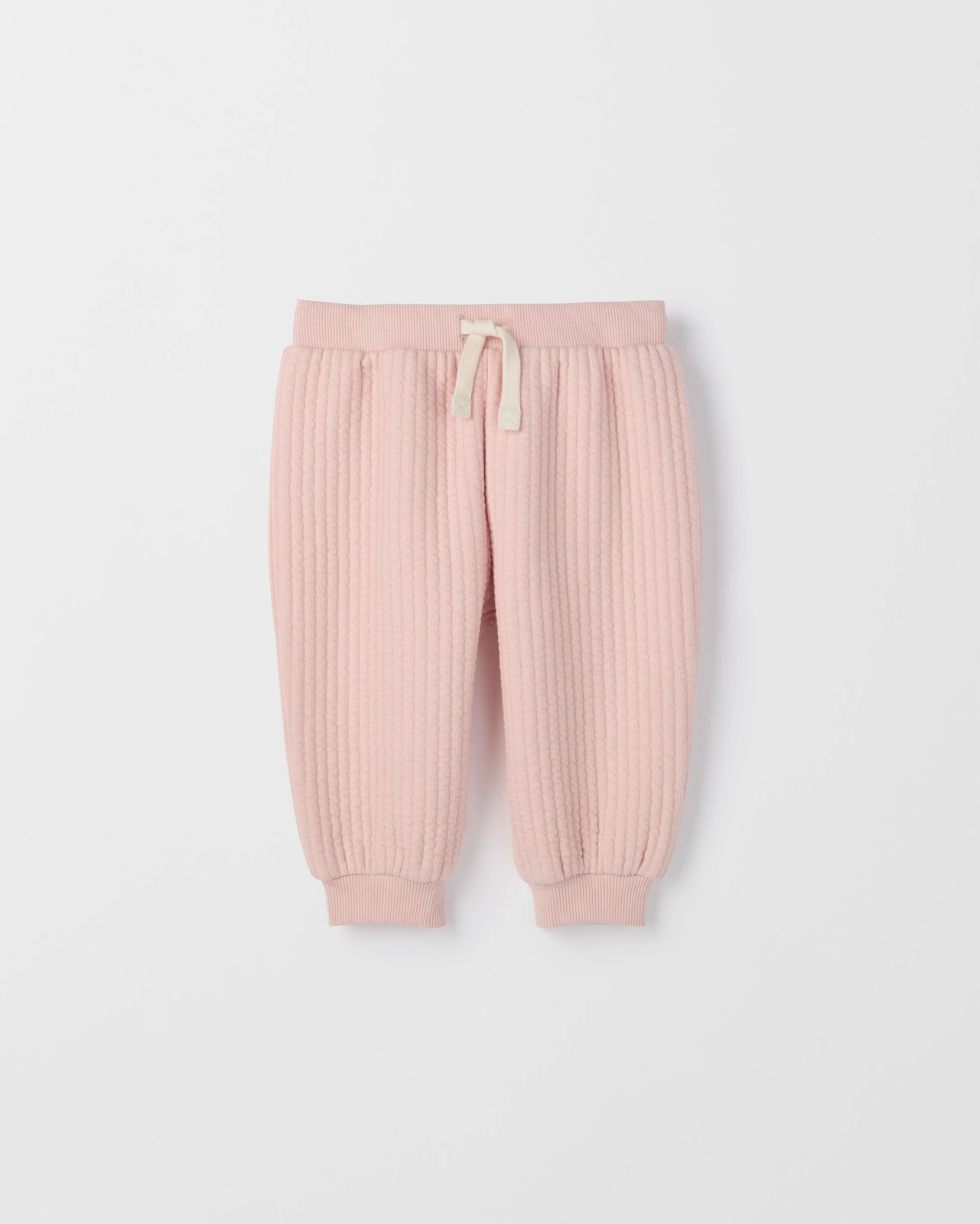 Baby Organic Cotton Quilted Fleece Trackpants - Lotus 4 of 5