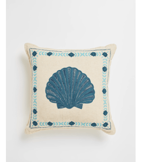 Pippa Shell Embroidered Cushion