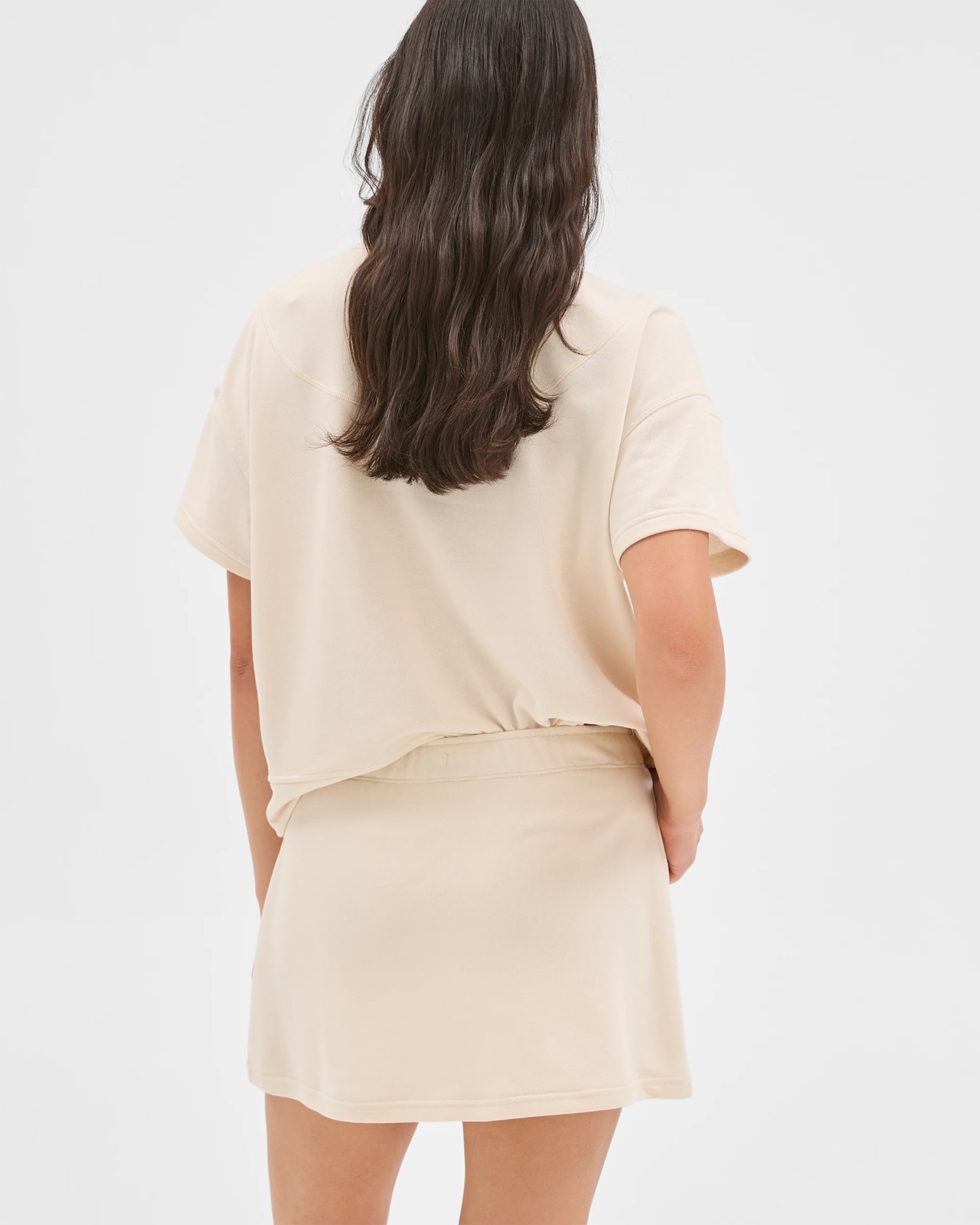 Active Australian Cotton Blend Knit Skirt - Oatmilk 6 of 6