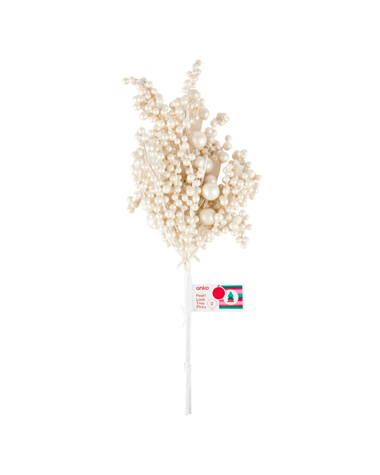 Anko 2 Pack Pearl Look Tree Picks 3 of 3