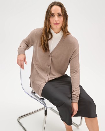 Preview Long Sleeve Boxy Cardigan