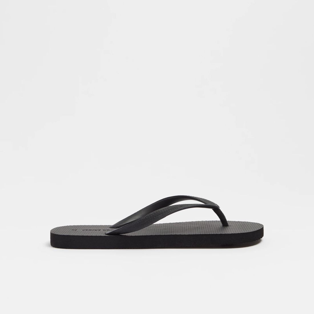 Kids Plain Thongs - Black 