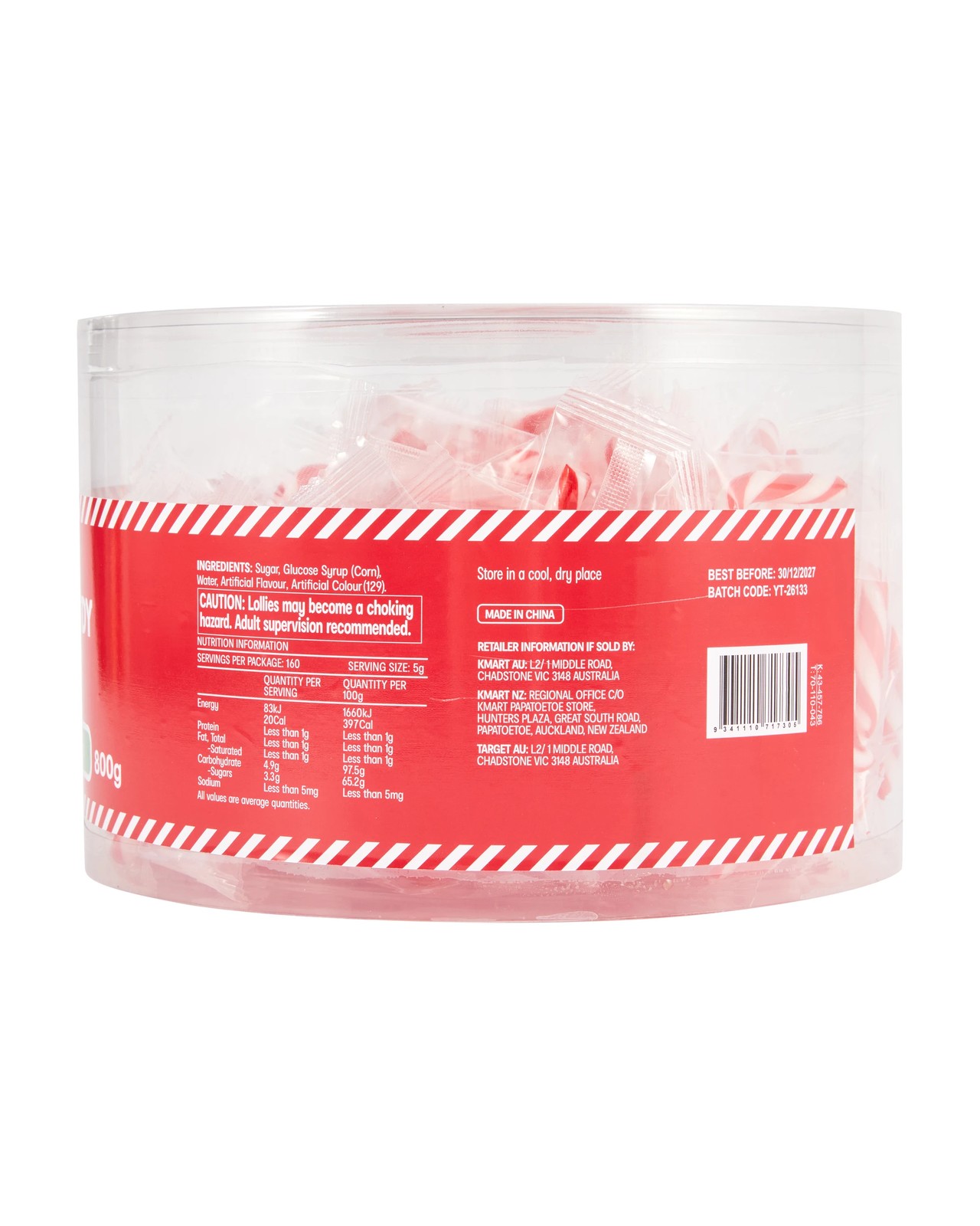 160 Pack Peppermint Flavour Mini Candy Canes 800g 5 of 5