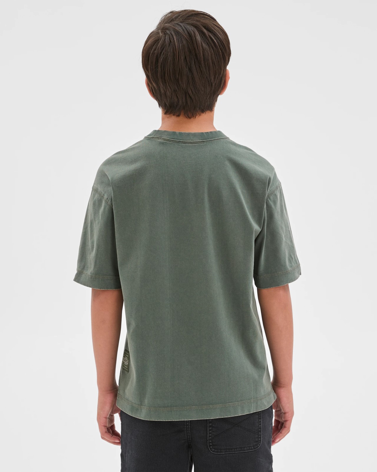 Australian Cotton Oversized Washed T-Shirt - Green 4 of 6
