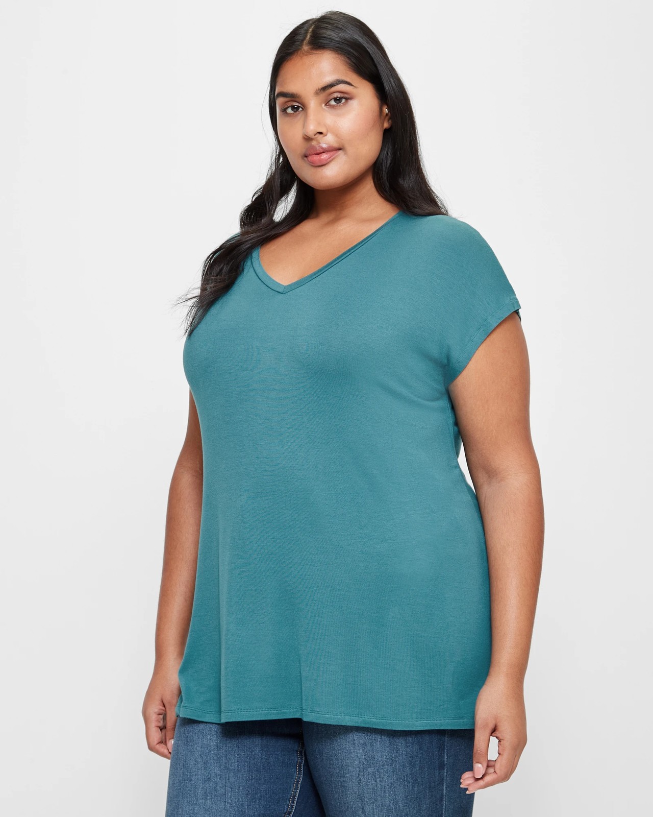 Curve V-Neck T-Shirt 3 of 5