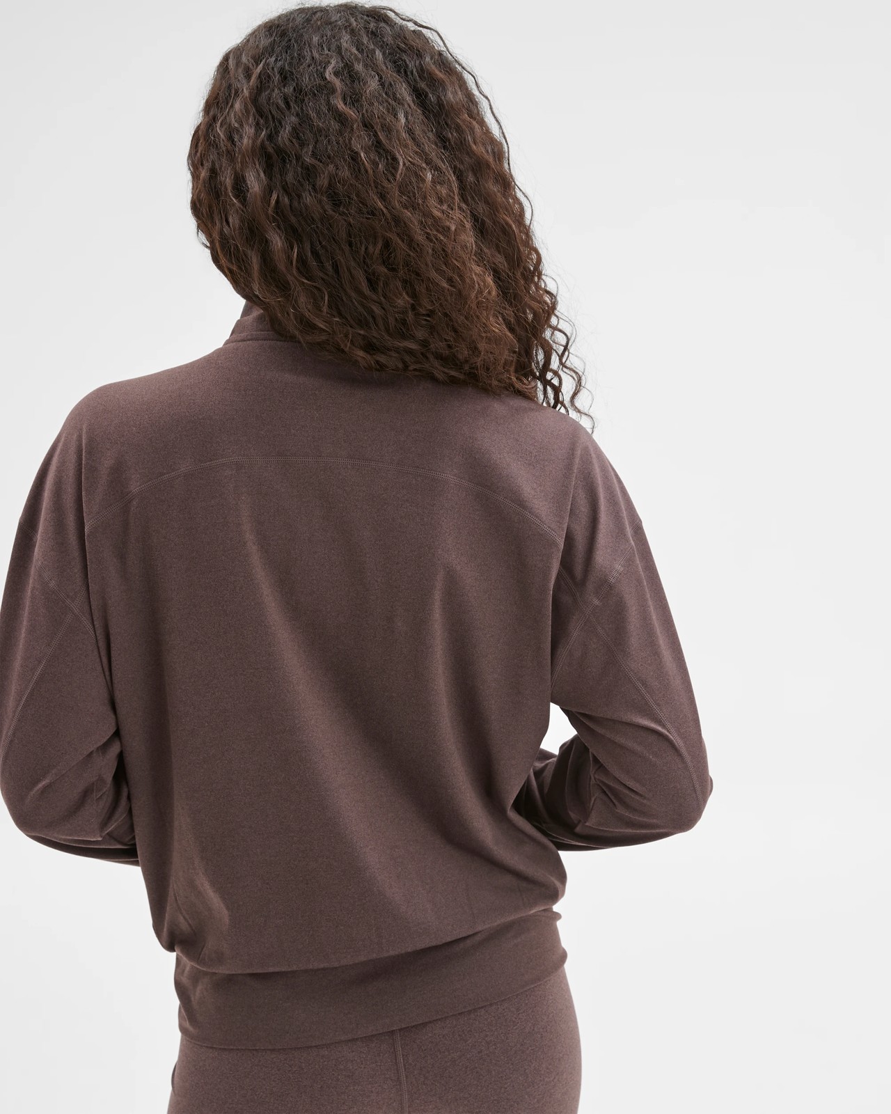 Active Studio Luxe Zip Through Jacket - Cocoa Marle 4 of 6