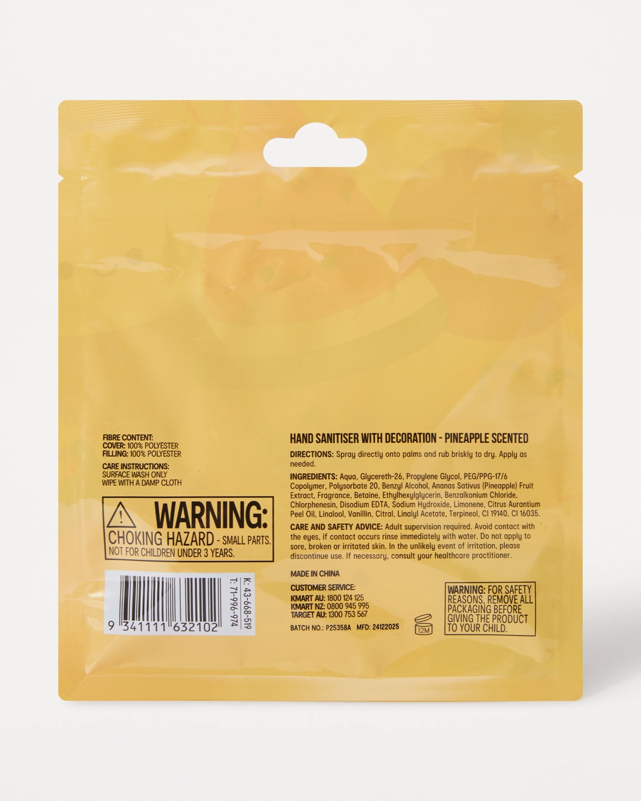 OXX Bodycare Hand Sanitiser with Decoration 30ml - Pineapple Scented 6 of 6