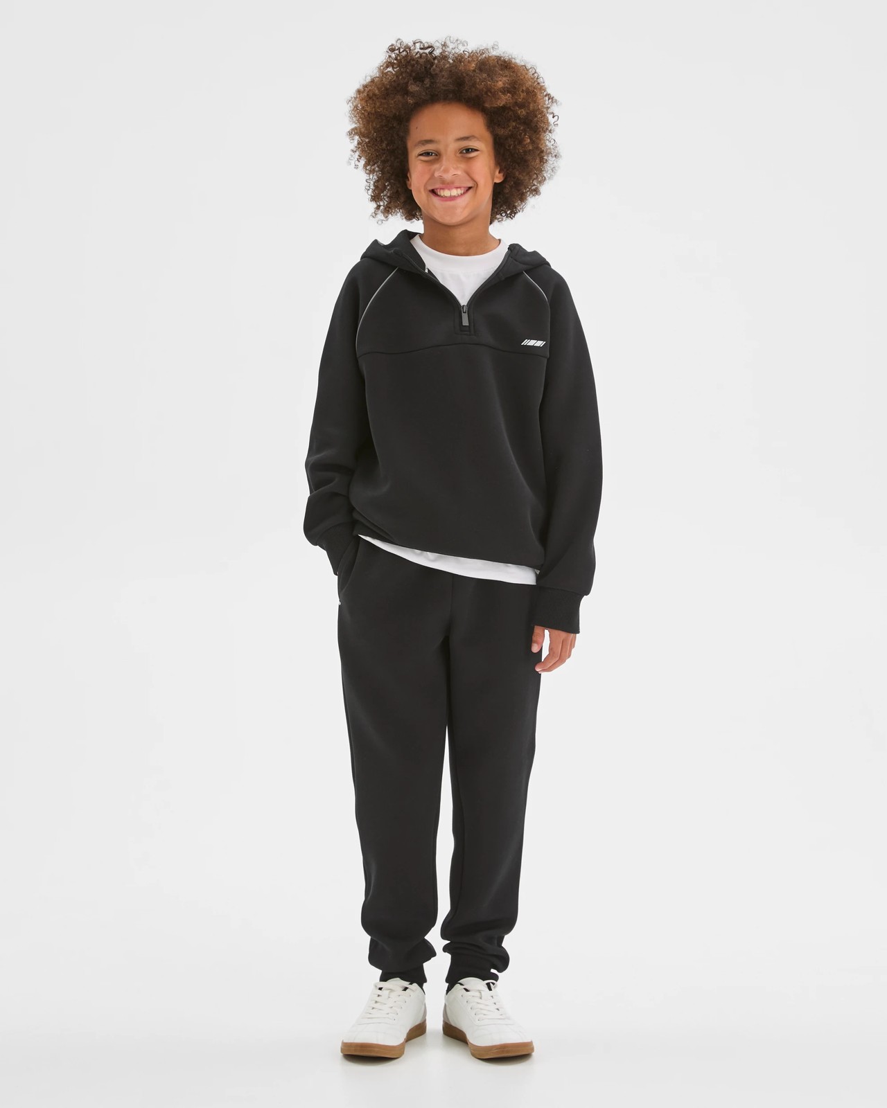 Active Australian Cotton Blend Popover Hooded Jumper - Black 2 of 5