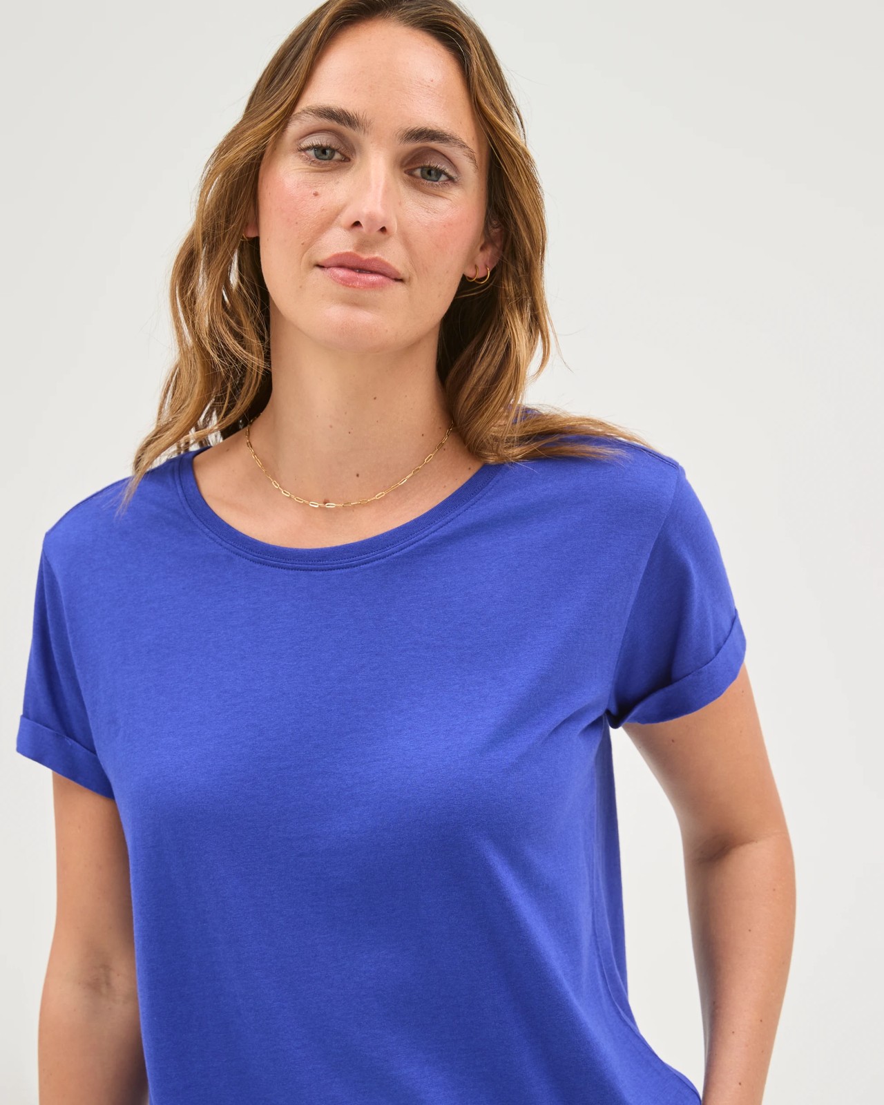 Relaxed Fit Crew Neck T-Shirt - Vivid Blue 3 of 6