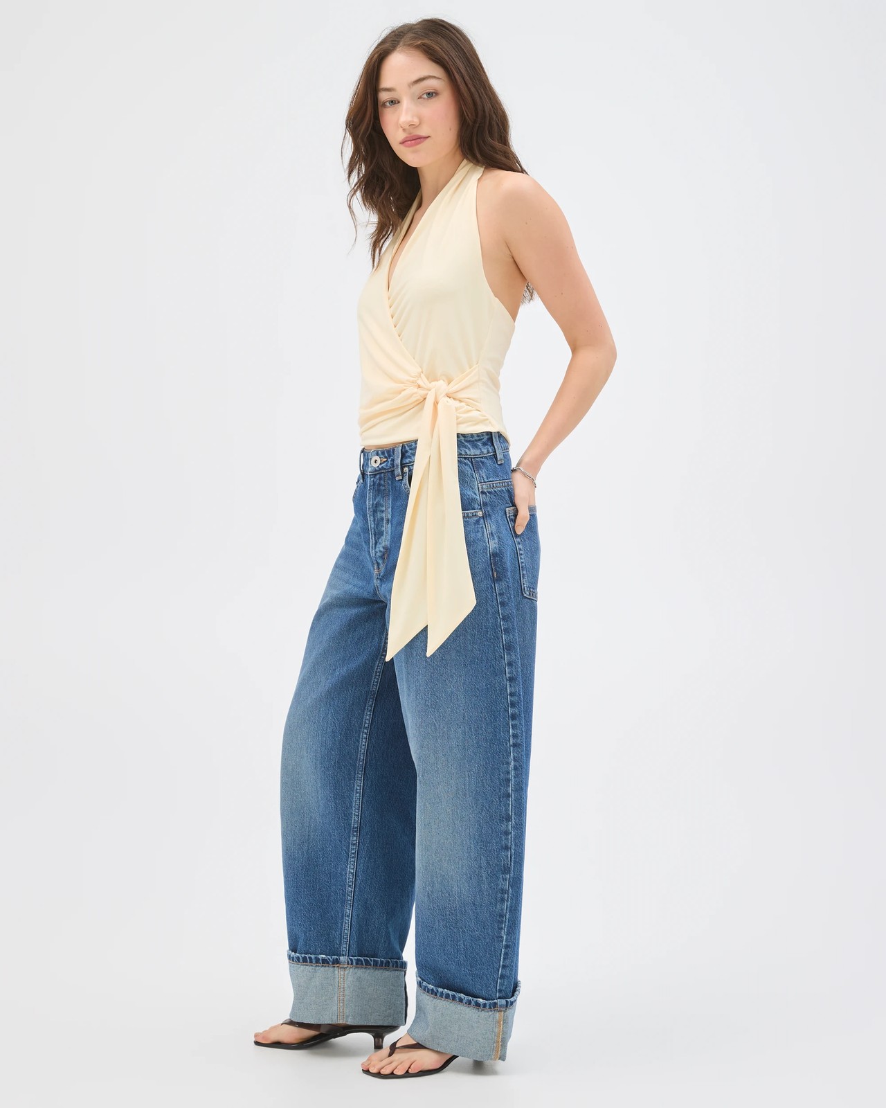 Lily Loves Draped Halter Neck Top - Whipped Butter 4 of 6