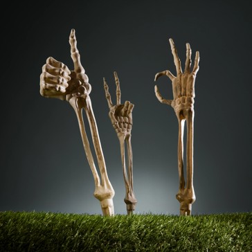 3 Piece Skeleton Hand Stakes - Anko