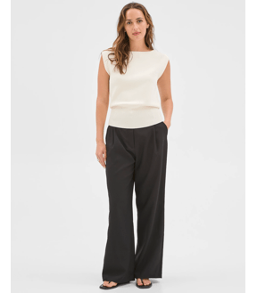 Preview Classic Pleat Front Wide Leg Pants