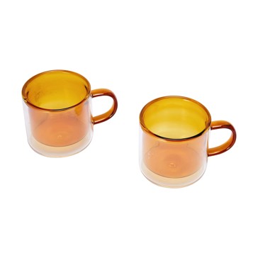 Double Wall Coffee Mugs, 2 Pack - Anko