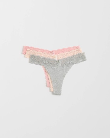 Australian Cotton Blend 3 Pack G-String Briefs