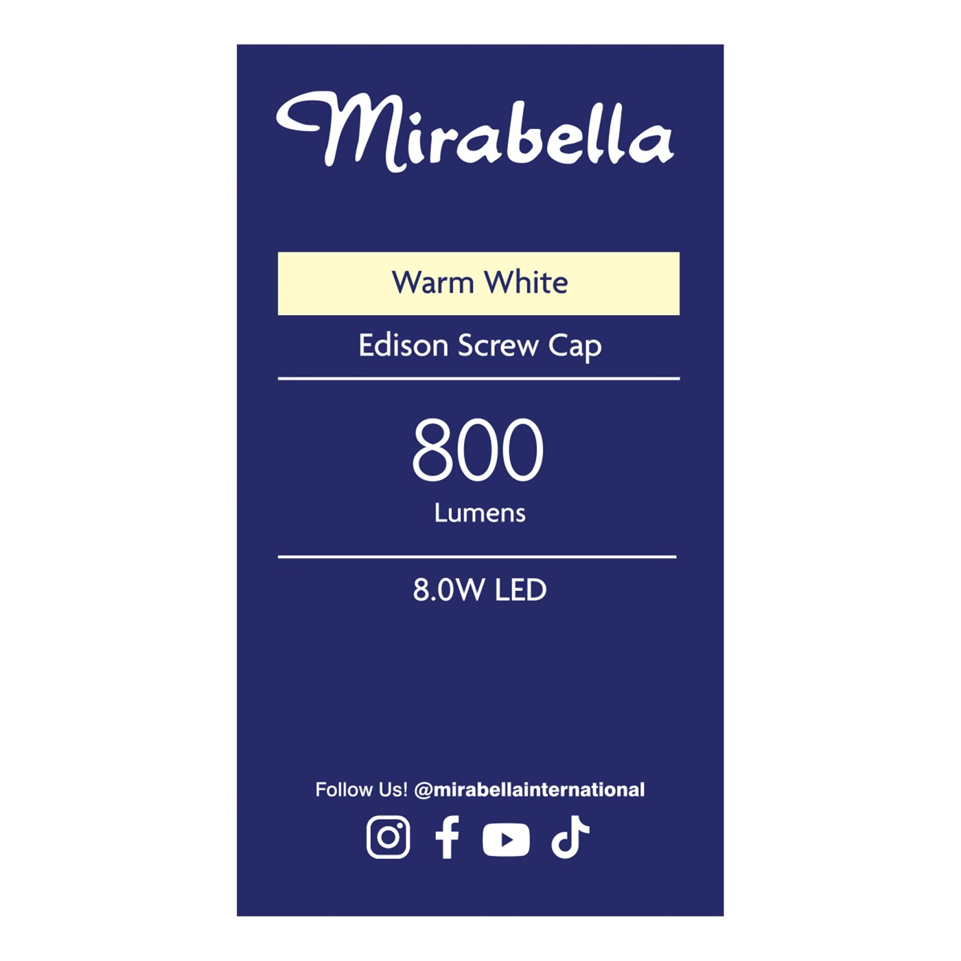 2 Pack I004005 Mirabella LED GLS ES 9W 806 Lumen - Warm White 3 of 5