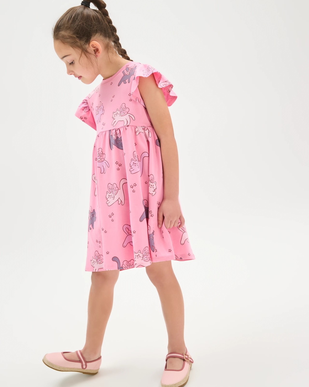 Australian Cotton Fluted Sleeve Event Dress 2 of 5