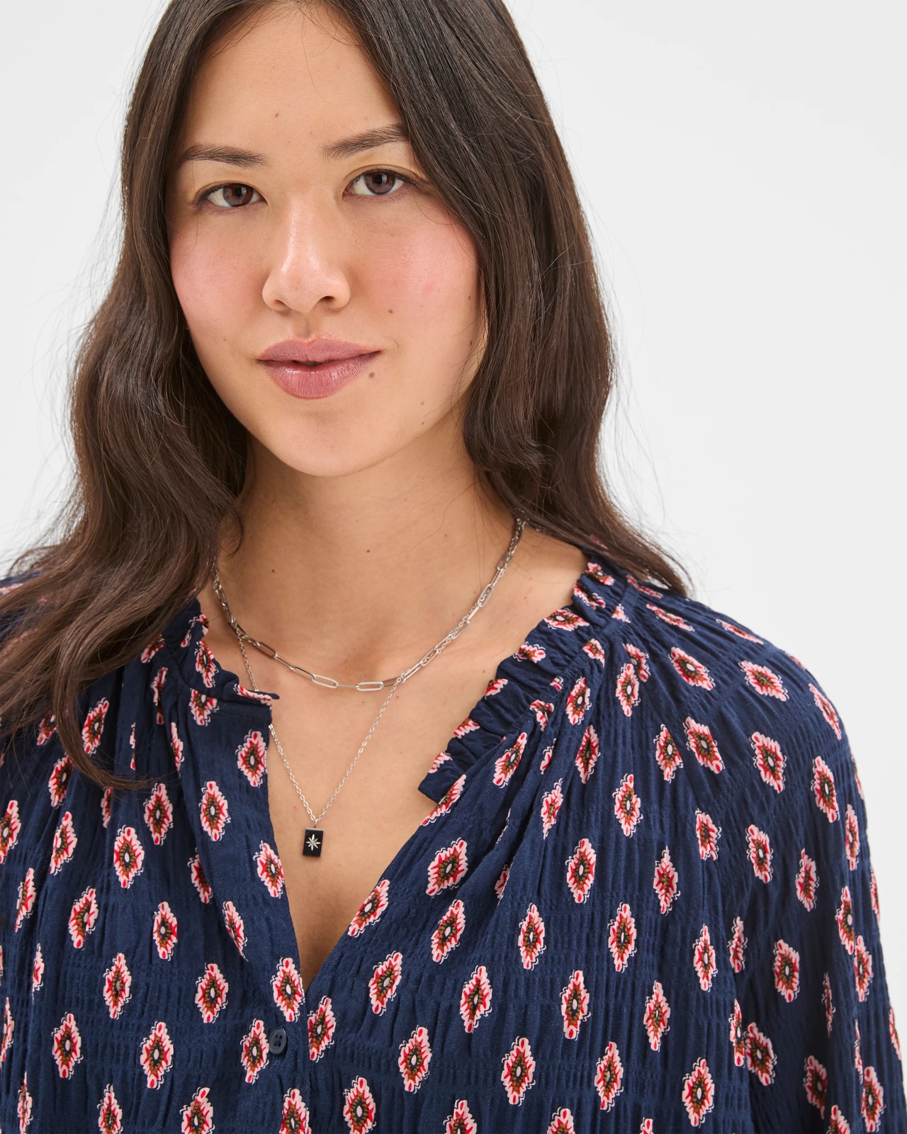 Long Sleeve Romantic Blouse - Print 5 of 6