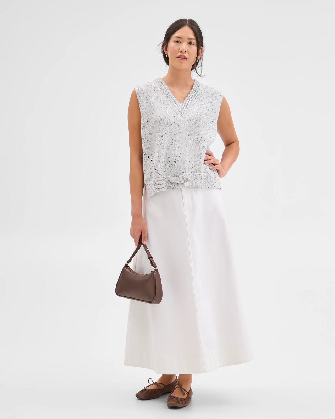 Australian Cotton Blend V-Neck Vest 3 of 5