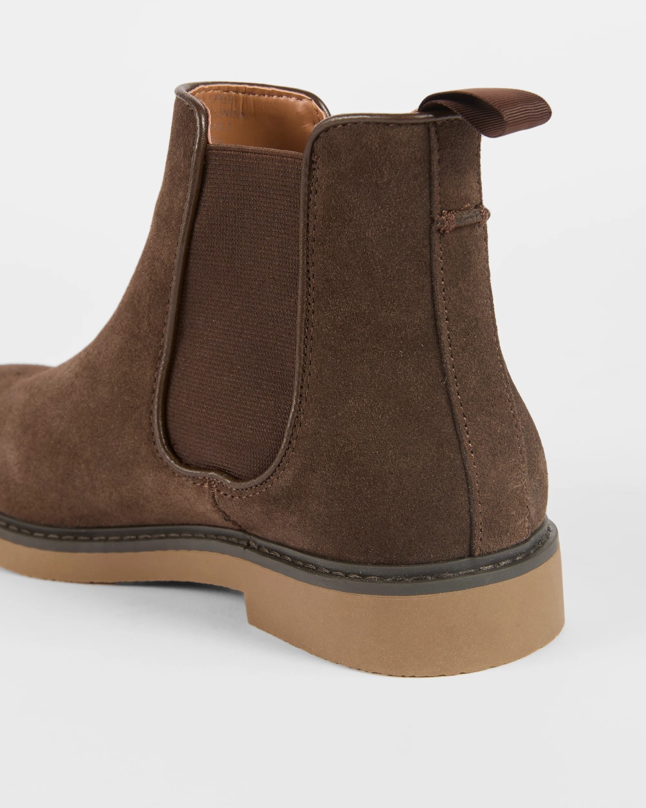 Genuine Leather and Suede Chunky Chelsea Boots - Jason - Chocolate 3 of 3